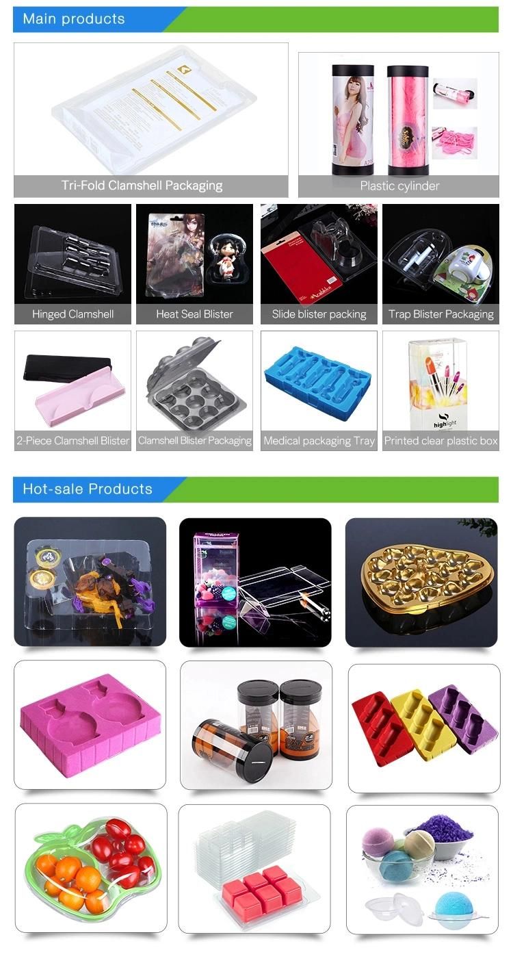 Wholesale Custom PS Pet Plastic Blister Flocking Insert Tray for Cosmetics