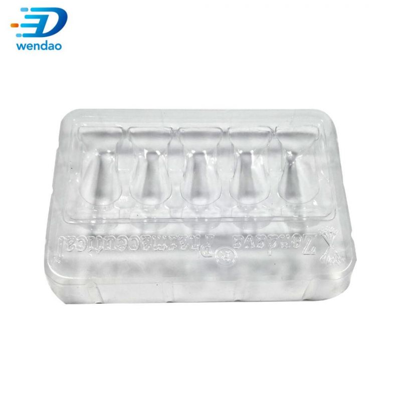 1ml/2ml/3ml/5ml/10ml Medical Ampoule Vial Plastic Blister Trays Pet Blisters Packaging for 10ml, 15ml Vial