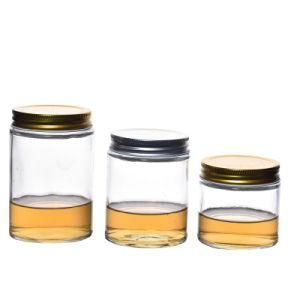 Advanced Brand Empty Transparent Round Practical Glass Jar for Food with Lids