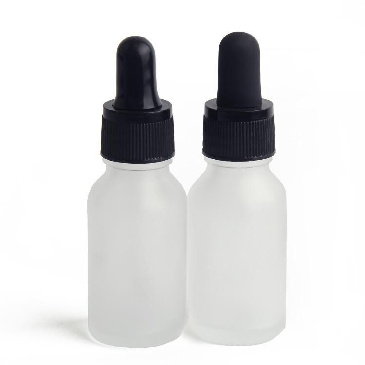 5ml 10ml 15ml 20ml 30ml 50ml 100ml Silk-Screen Printing White Frosted Essential Oil Bottle 30ml White Dropper Bottles Glass