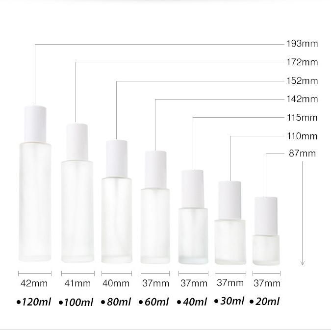 White Color Cosmetic Bottle for Face Care in 20g 30g 50g