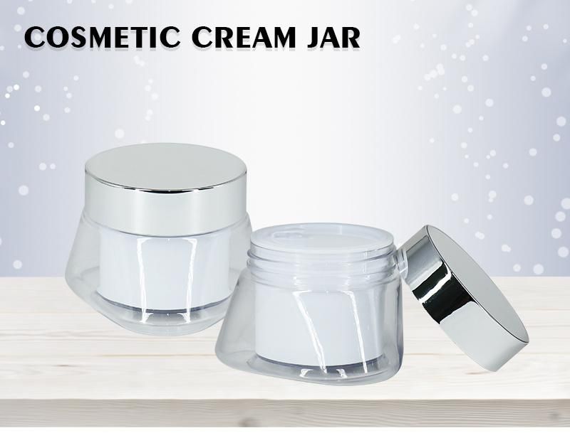 OEM Hot Stamping 50ml Clear Plastic Cream Jar