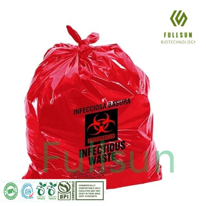 Custom Biodegradable Autoclave Bag Waste Hospital Biohazard Compostable Medical Garbage Bag