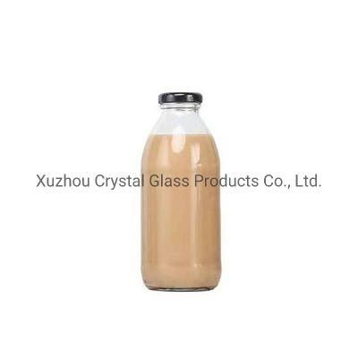 300ml 500ml Round Beverage Juice Glass Milk Bottle