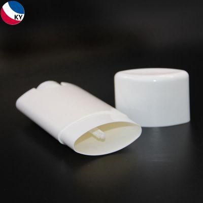 White Oval Plastic 50ml 75ml Twist up Deodorant Container Bottles