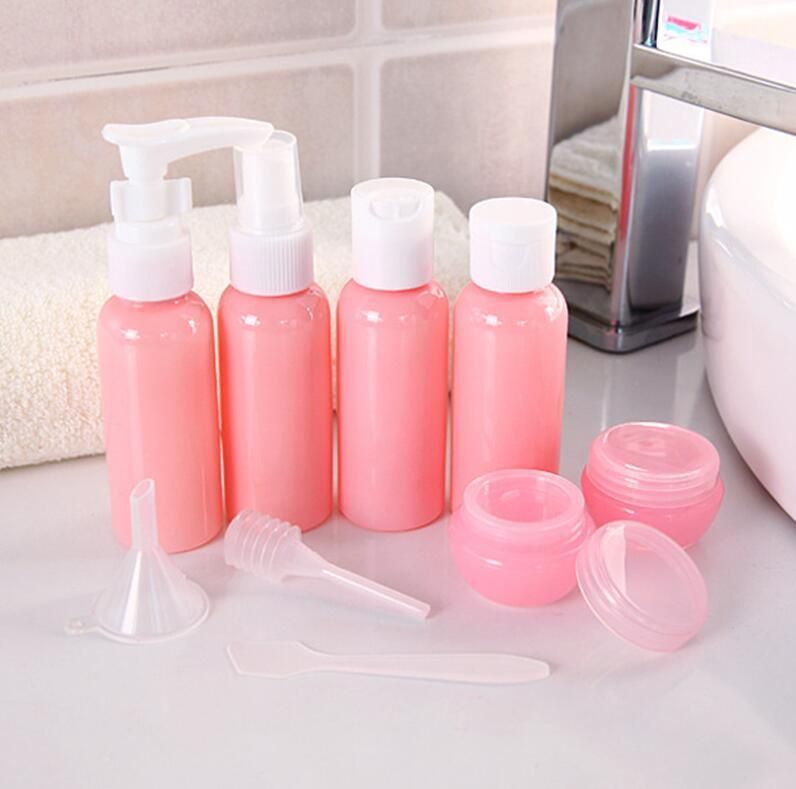 Refillable Travel Bottles Set Package Cosmetics Bottles Plastic Pressing Spray Bottle Makeup Tools Kit for Travel Vaporizer