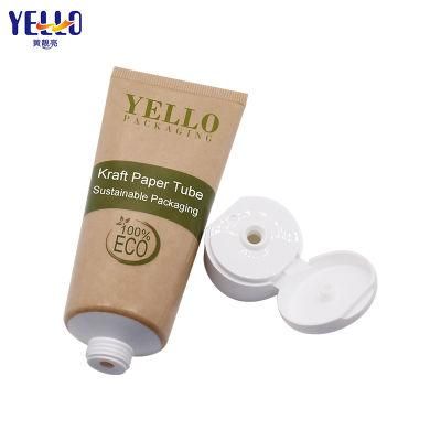 New OEM/ODM 100ml Customized Flip Top Cap Kraft Paper Wholesale Cosmetic Cream Tube