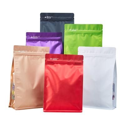 Aluminum Foil Zipper Stand up Pouch Matte Printed 250g Coffee Bean Bag with Valve