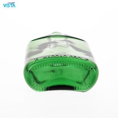 375ml Green Flask Vodka Glass Bottle with Screw Cap