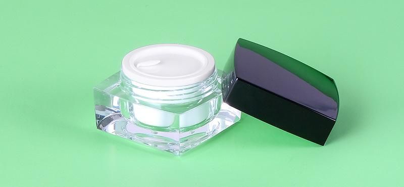 2020 China Wholesale Transparent Acrylic Jar Cosmetic Acrylic Plastic Jar Set for Cosmetic Packaging