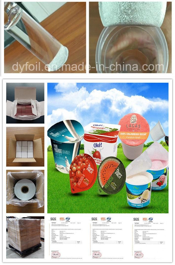 Pure Aluminum Foil Lid Yogurt Cup with FDA