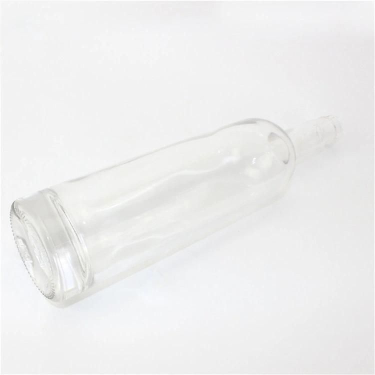 Custom Empty Clear Spirits Brandy Liquor Glass Bottle 700ml