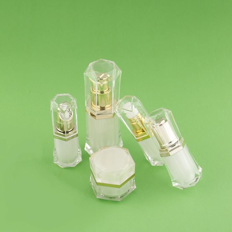 Wholesale 30ml Luxury Empty Acrylic Cosmetic Packaging Lotion Pump Bottle for Cosmetic Packaging