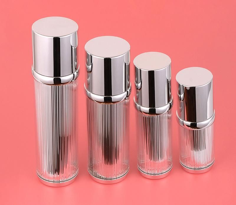 Hot-Selling 15g 30g 50g Elegant Silver Metalized Luxury Empty Acrylic Plastic Jar for Skin Care Products