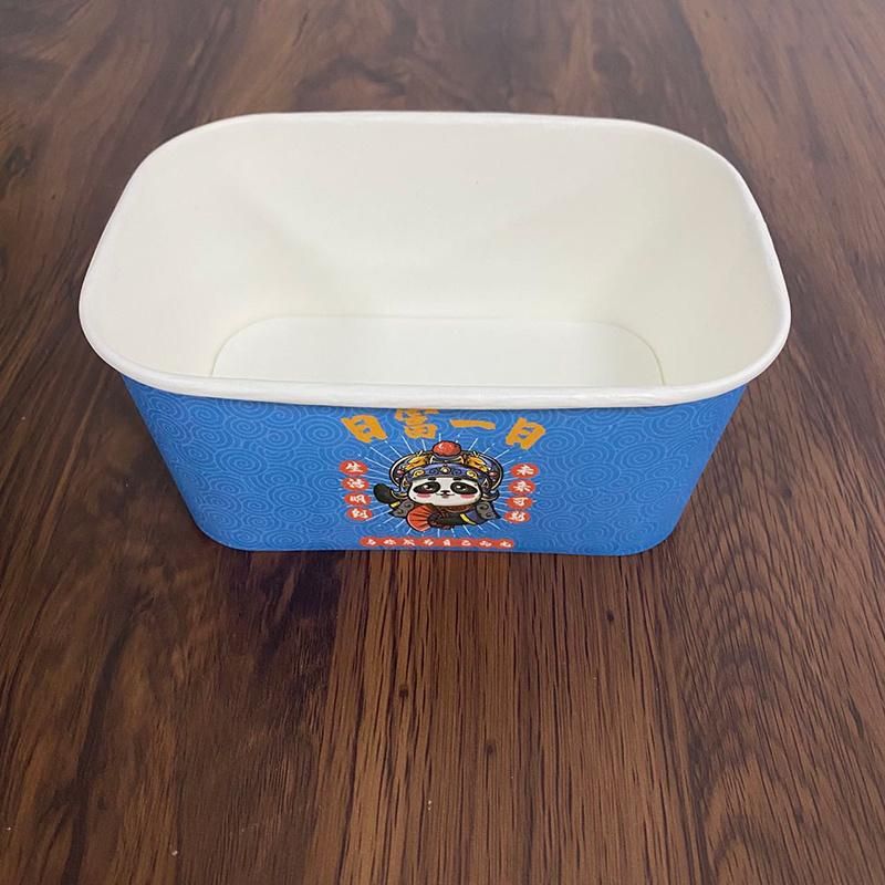 Biodegradable Packaging Disposable Kraft Paper Soup Bowl with Lid