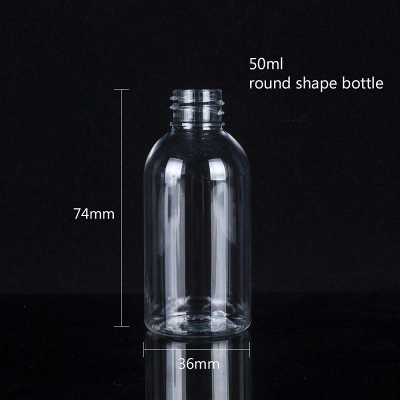 High Quality 60ml Transparent Pet Hand Sanitizer Bottle with Flip Cap