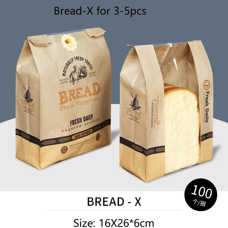 Bakery Bag/Bread Bag/Toast Bag/Paper Bag with Clear Window