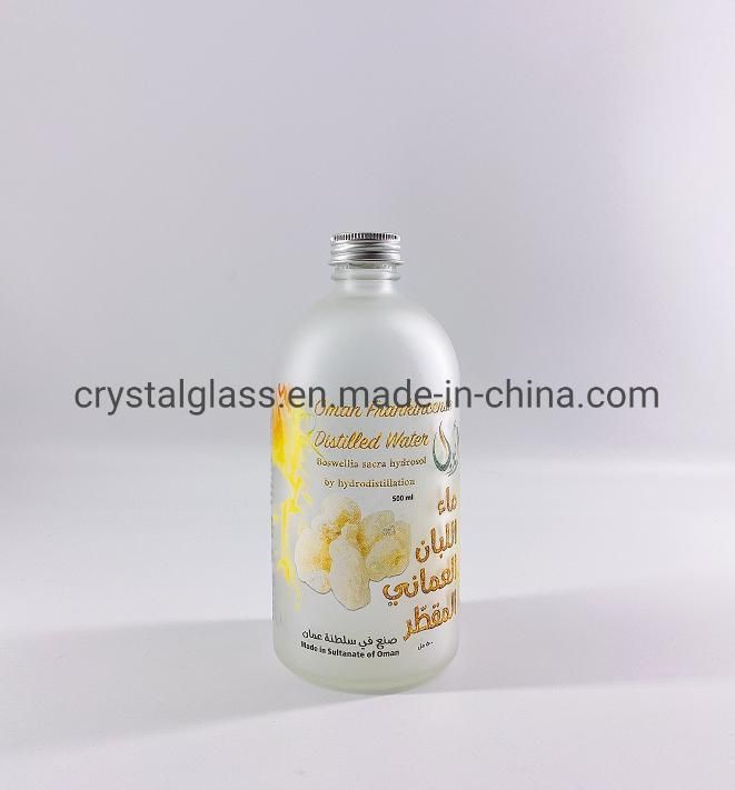 Customer Design Printing Glass Milk Bottles Juice Beverage Glass Bottle 350ml 500ml