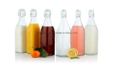 500ml 750ml Clear Swing Top Glass Bottles Kombucha Square