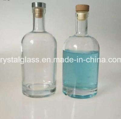 200ml 375ml 500ml 750ml Vodka Bottle Glass Wine Spirit Bottle with Cork Stopper