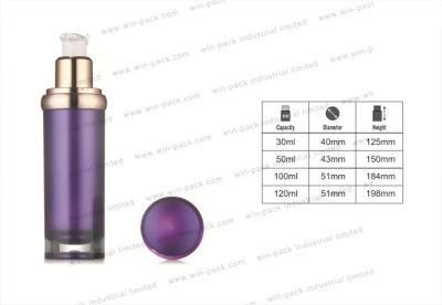 30ml 120ml Factory Wholesale Dark Purple Lotion Bottle with Inner Bottle