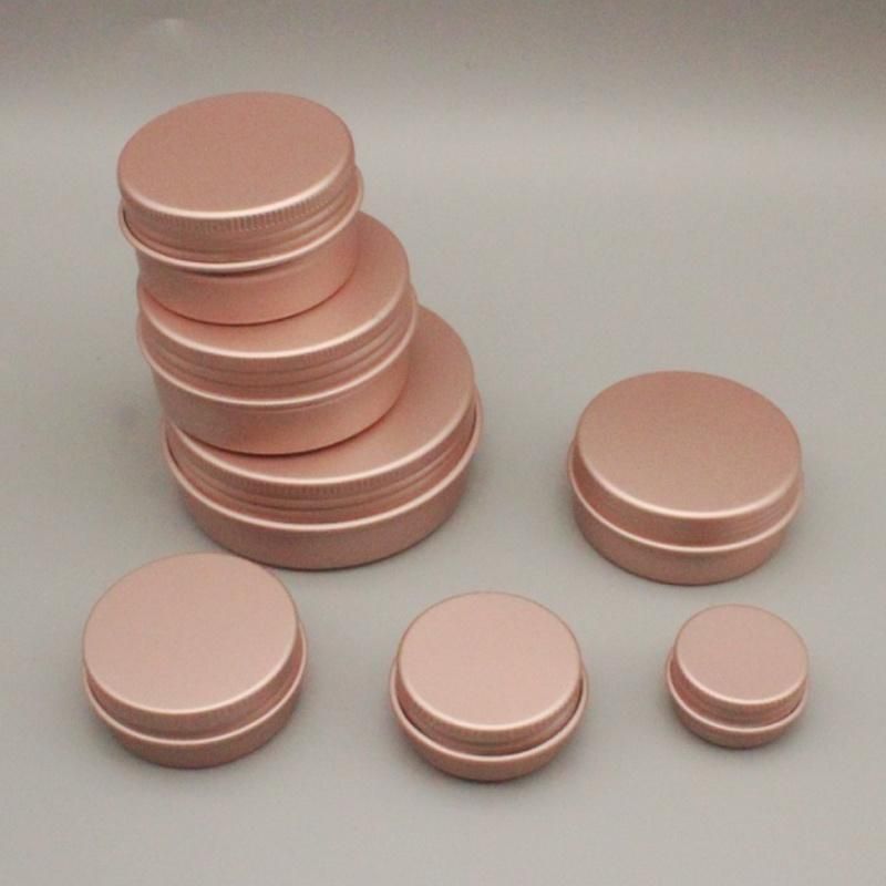 Free Sample 5ml 10ml 15g 20g 30g 50g 60g Rose Gold Tin Box Wax Soap Container Can Aluminum Jar with Screw Top