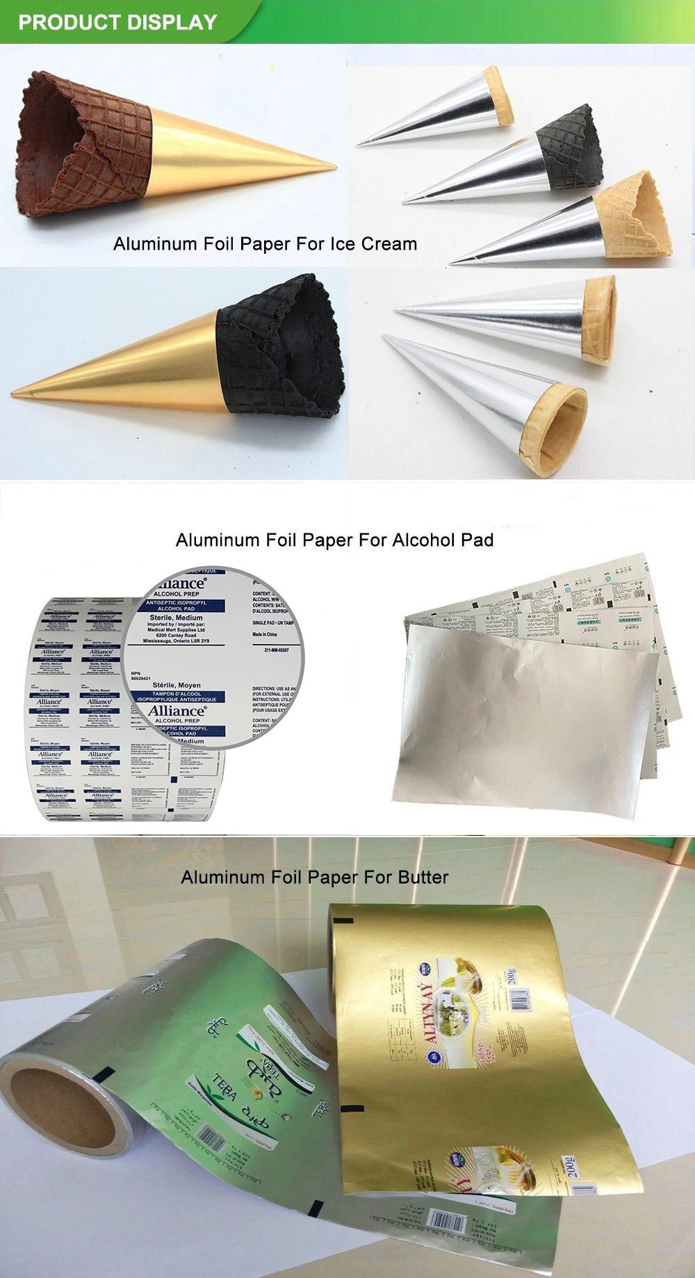 Roll Alcohol Prep Pad Wrappers Aluminium Foil for Burger Packaging Paper