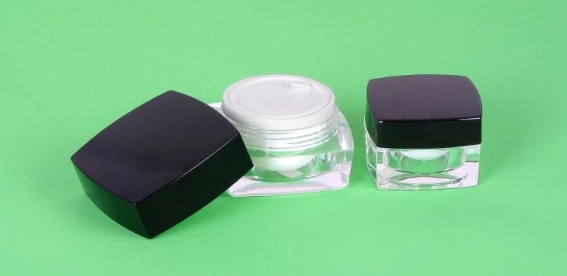5g 10g 20g 25g 30g 50g 15ml 30ml 40ml 50ml 80ml 100ml Empty Double Wall Clear Plastic Acrylic Cream Jar and Bottle Set for Skin Care