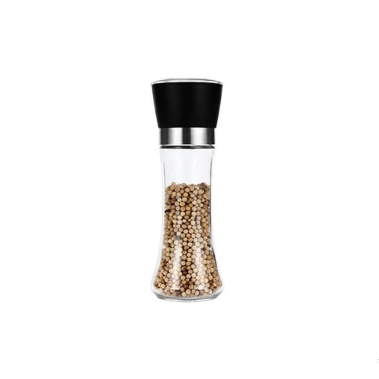 Cheaper Kitchen Salt Spice Glass Grinder Bottle with Manual Mills Cap