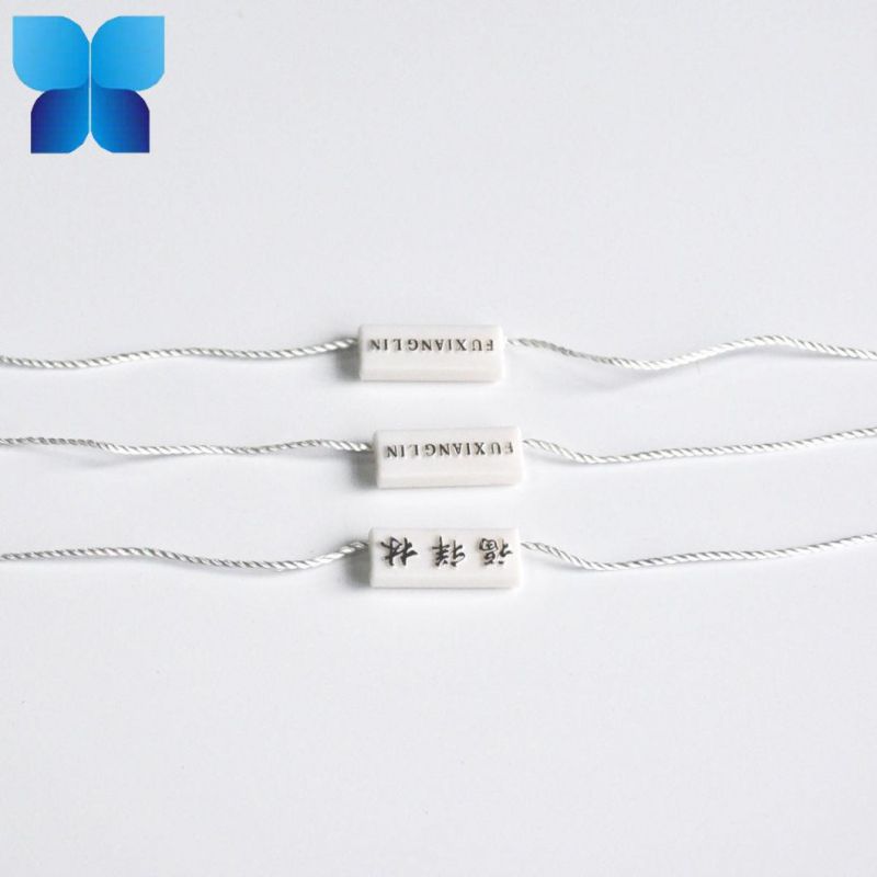 Eco-Friendly Feature Quality Embossed Garment Hang Tag Plastic String