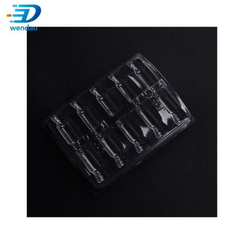 Cheap Custom Free Design Sample Disposable Pet PVC PP PS Tray Plastic Ampole Blister Packs