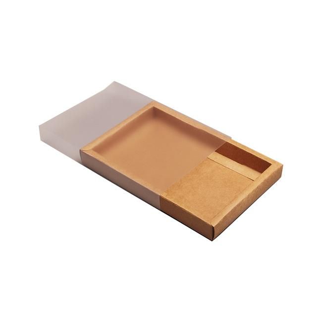 Color Printing Folding Paper Kraft Box with Plastic Cover