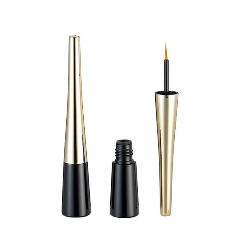 Gold Eyeliner Container Plastic Cosmetic Packaging Eyeliner Bottle