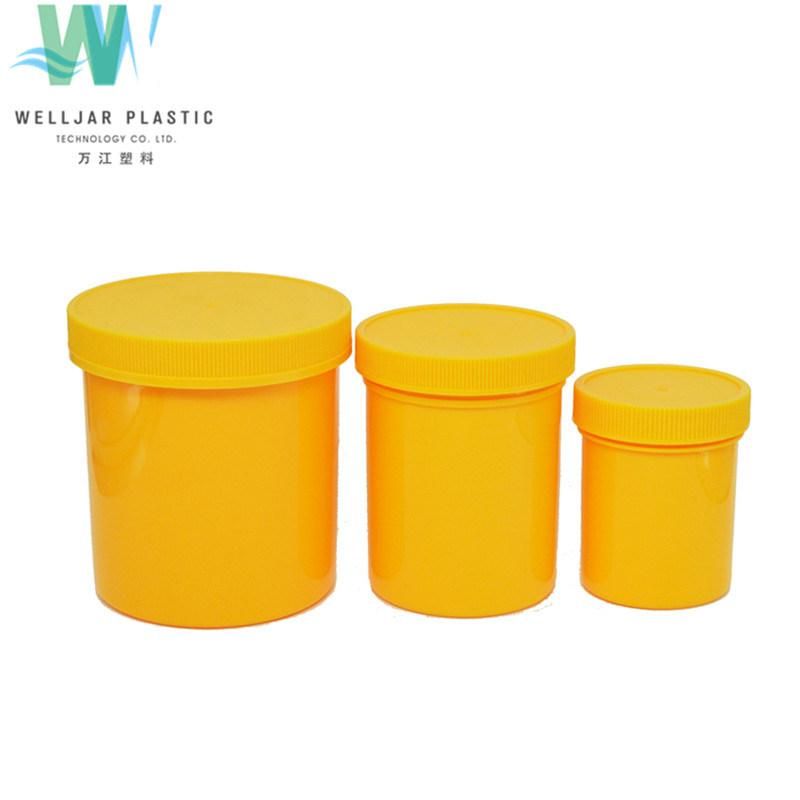 Consmetic Bottle 120g Yellow Round PP Plastic Jar