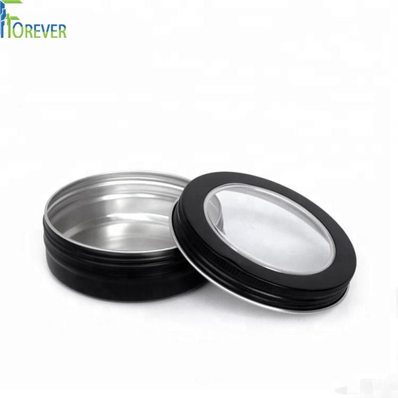 5-350ml with Printing Cosmetic Packaging Aluminium Jar with Window