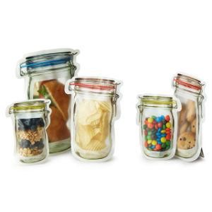 Wholesale Mason Jar Zip Pouch Stand up Zipper Top Food Packaging Bag