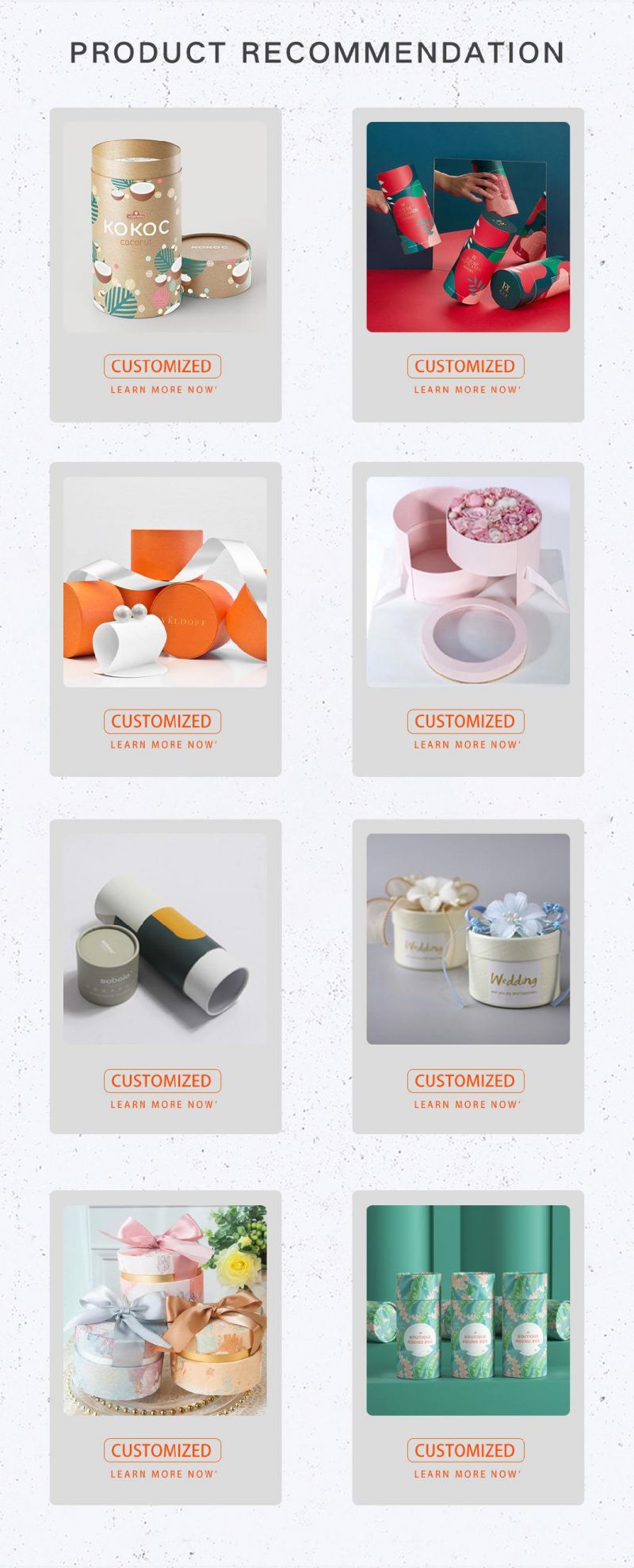 Custom Fsc Pink Hot Gold Stamping Logo Paper Cylinder Gift Box Tube Packaging Box for Perfume, Socks, Toys