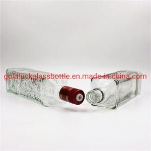 750ml Square Glass Rum/ Tequila / Whiskey / Vodka Bottle