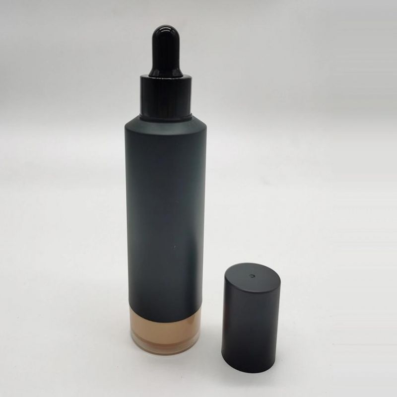 Black Color Cosmetic Packaging 30ml Essential Oil Dropper Bottle