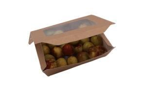 Kraft Paper Packaging Food Salad Pie Boxes Cookie Boxes Sushi Paper Box with Window