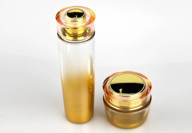 Manufacturer 15g 25g 50g Skin Care Cream Cosmetic Jar Gold Luxury Plastic Cream Jars Supplier