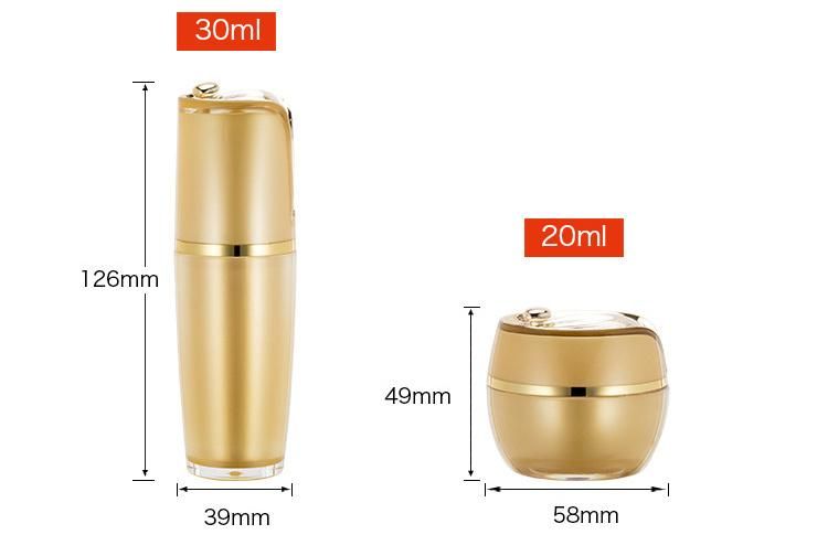 New Arrival Beauty Container 20g Orange Plastic Acrylic Cream Jar for Skin Care Cosmetic Container