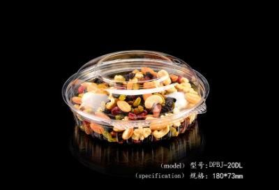 Pet Salad Packaging Small Clear Round Plastic Boxes