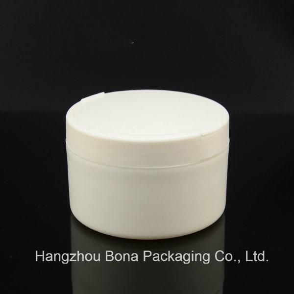 White Round Powder Box with Straight Edge