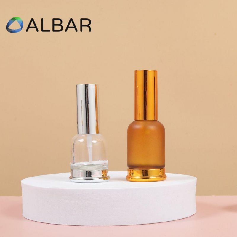 Silver and Gold Cap Skin Care Perfume Glass Bottles with Customized Logo Printing