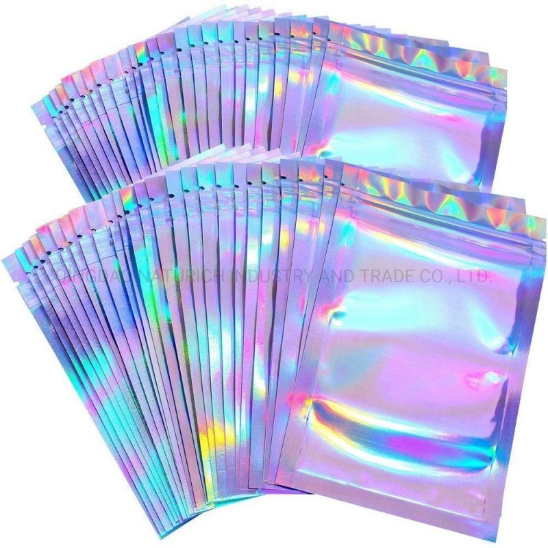 Transparent Clear Front Silver Backed Aluminum Plastic Packaging Mylar Zip-Lock Bag