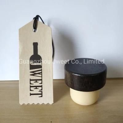 Black Top Cap Synthetic Cork Bottle Stopper