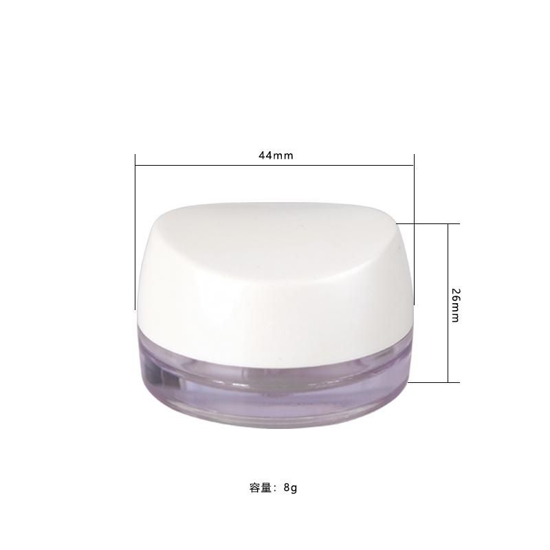 Customized Logo Luxury Cosmetic Containers 50g Acrylic Plastic Cream Clear Jar for Cosmetic Packaging