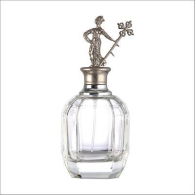100ml Men&prime; S Perfume Bottle Empty Glass Bottle and Metal Character Cover