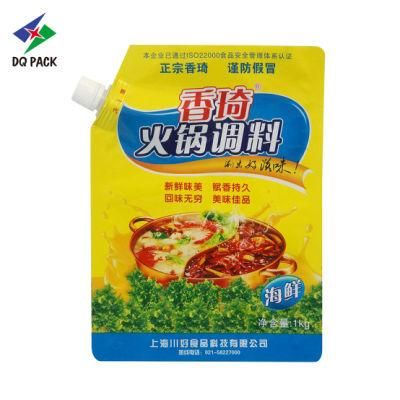 Four Material Aluminum Foil Sauce Packaging Spout Pouch